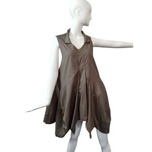 Transparente Women's size Large Asymmetrical Artsy Boho Balloon Lagenlook Dress